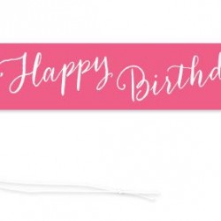 Gift Tag Pink Happy Birthday